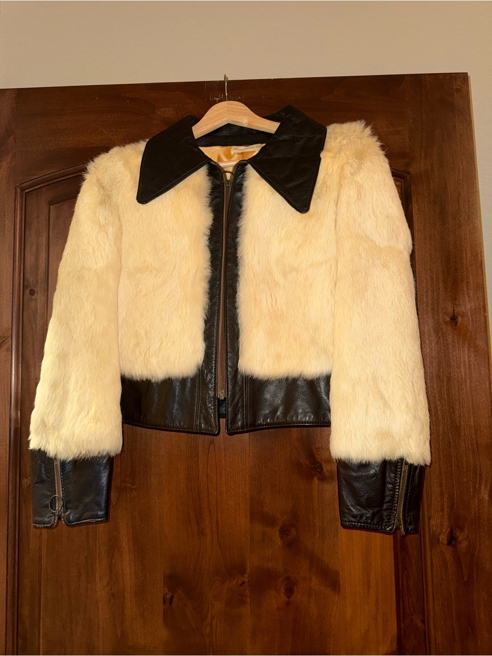 Vintage 1960s–1970s Genuine Fur & Leather Jacket | Cropped | Small
